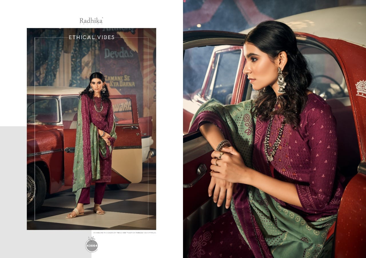 Radhika Sumyra Bandish Fancy Wear Designer Pure Pashmina Designer Print Dress Material